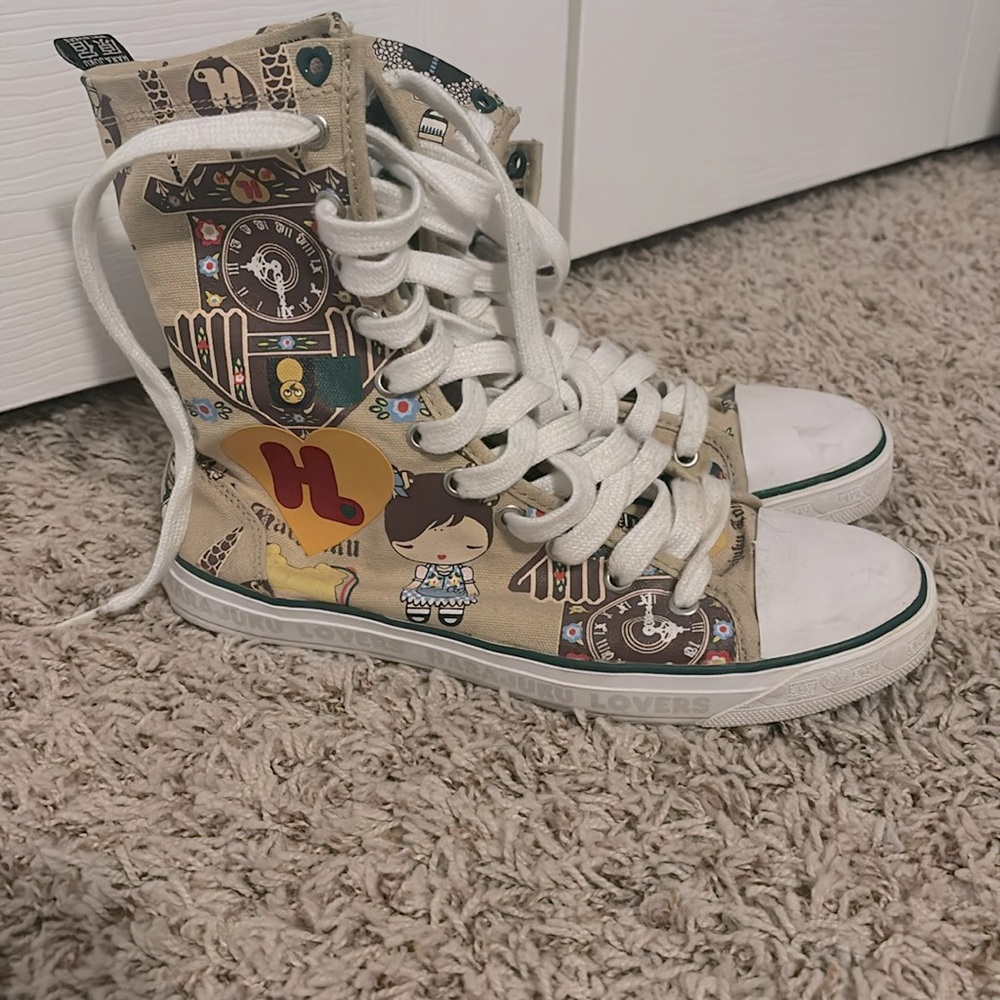 Harajuku Lovers High Top Sneakers Vintage Y2K Size 7